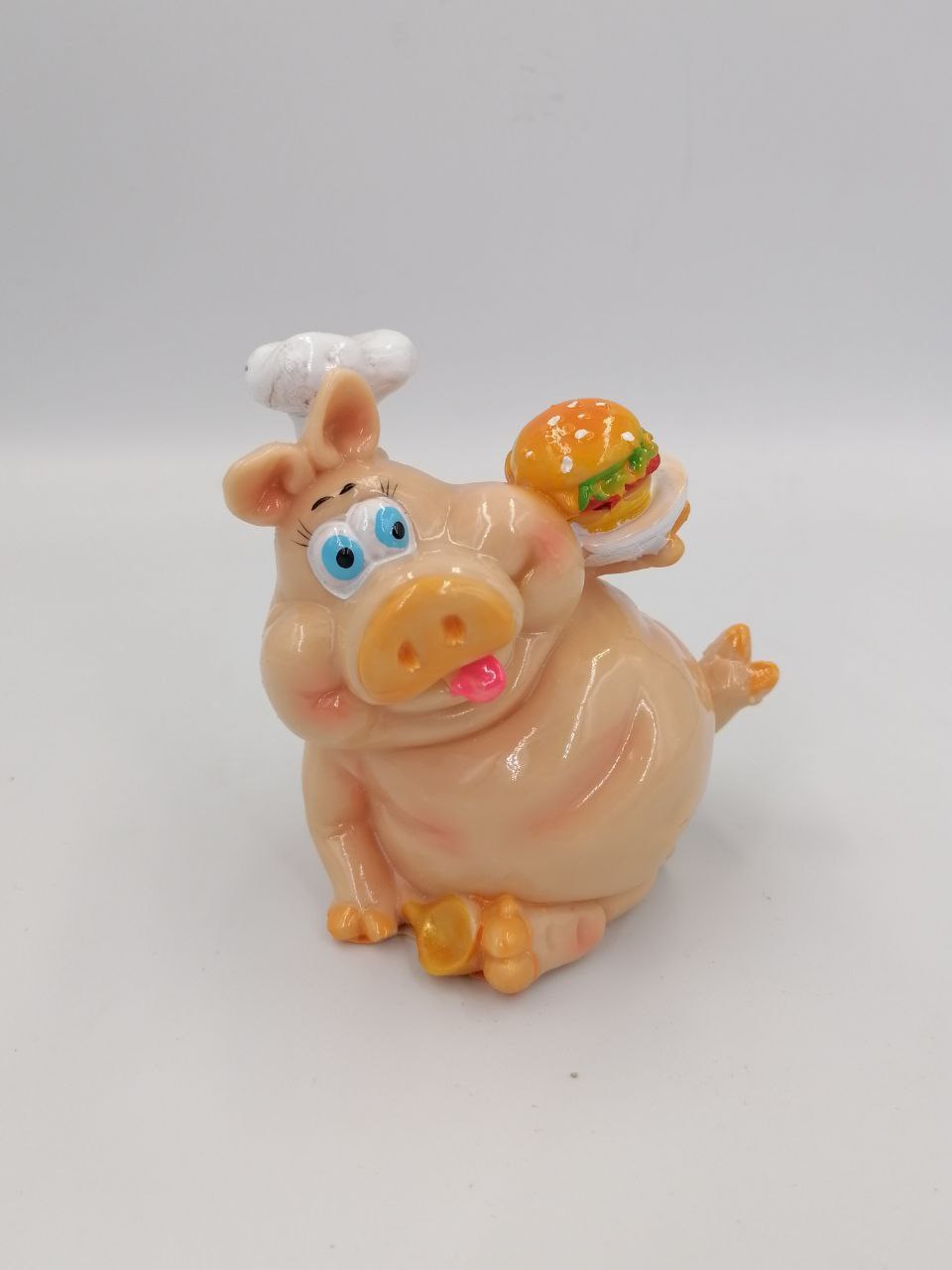 Копилка свинка с бургером